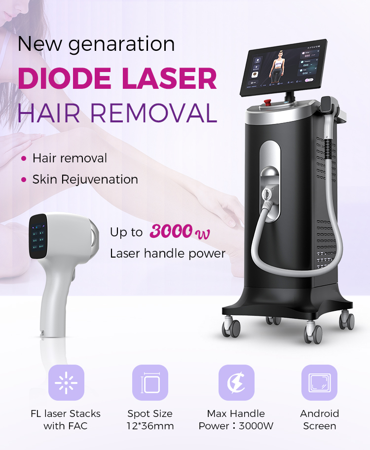 Professional 755nm 808nm 940nm 1064nm Diode Laser Hair Removal Machine