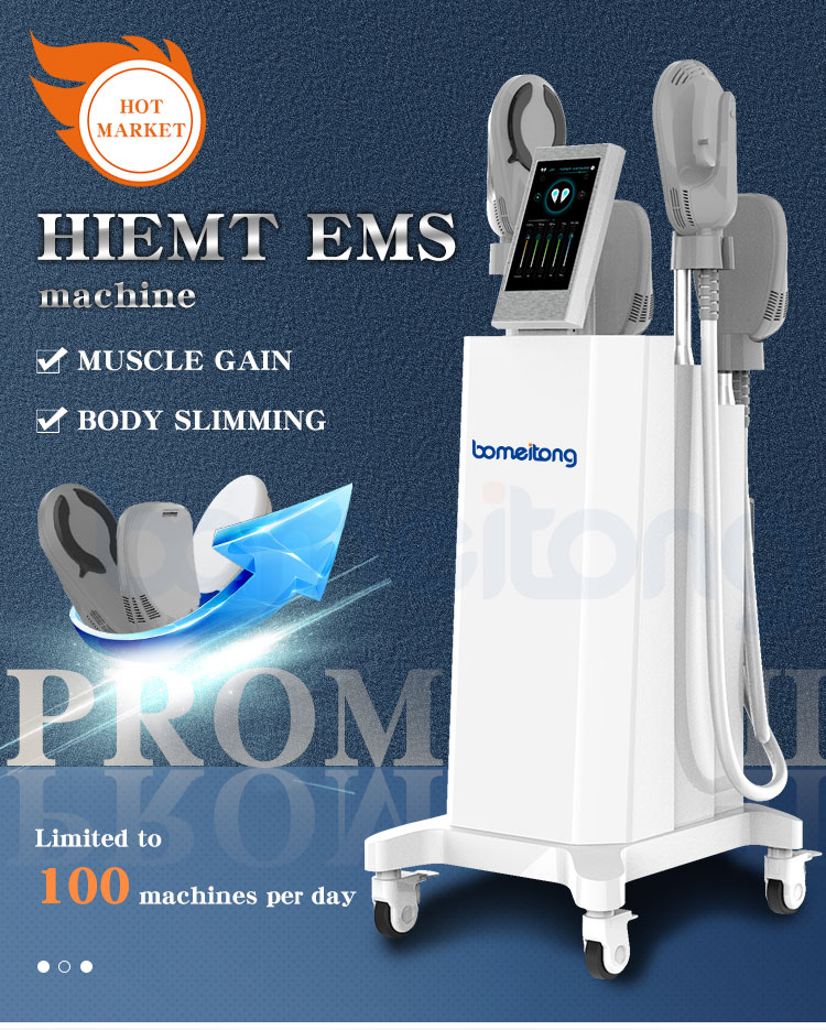 HIEMT Body Sculpt Build Muscle Machine Ems 4 Handles 7 Tesla Electromagnetic