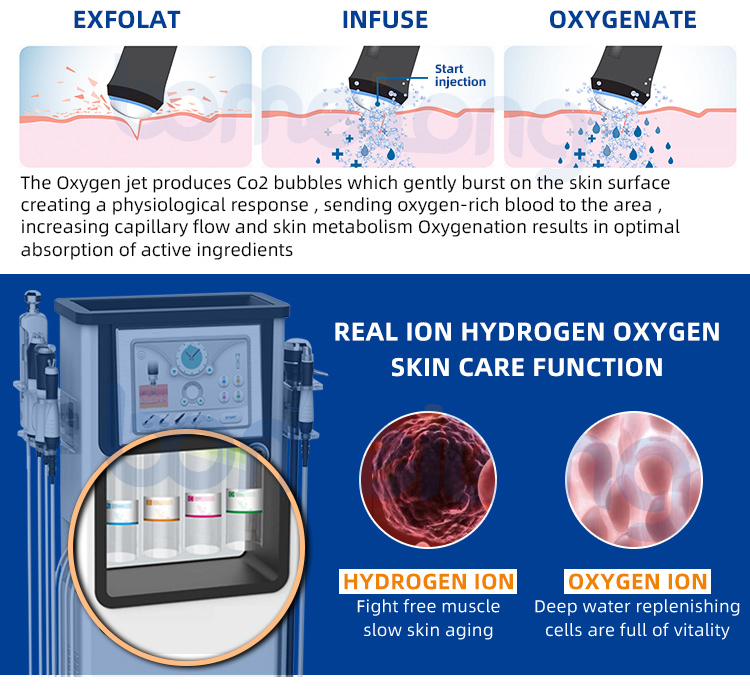 Hydro facial machine aqua peeling microdermabrasion water oxygen jet skin care
