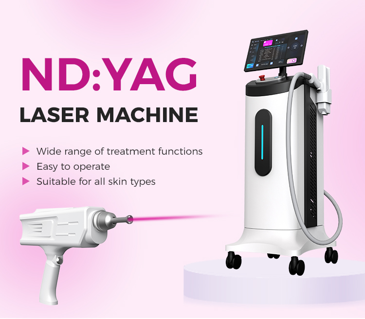 Q Switched Nd Yag Laser Machine 532nm 755nm 1064nm