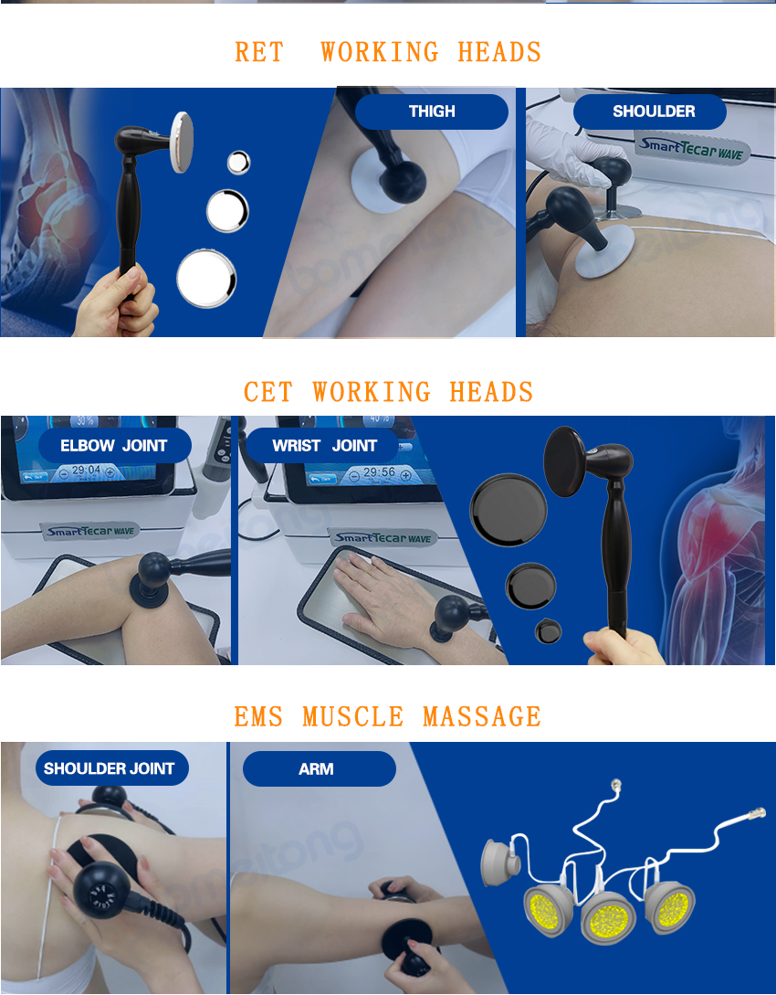 Cet Ret Rf448 Shockwave 3 in 1 Slimming Pain Relief Cellulite Reduction Machine SW14