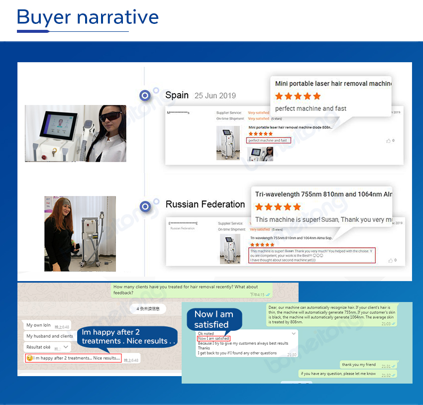 Laser hair removal diode machine 755 808 1064 3 wave wavelength professional