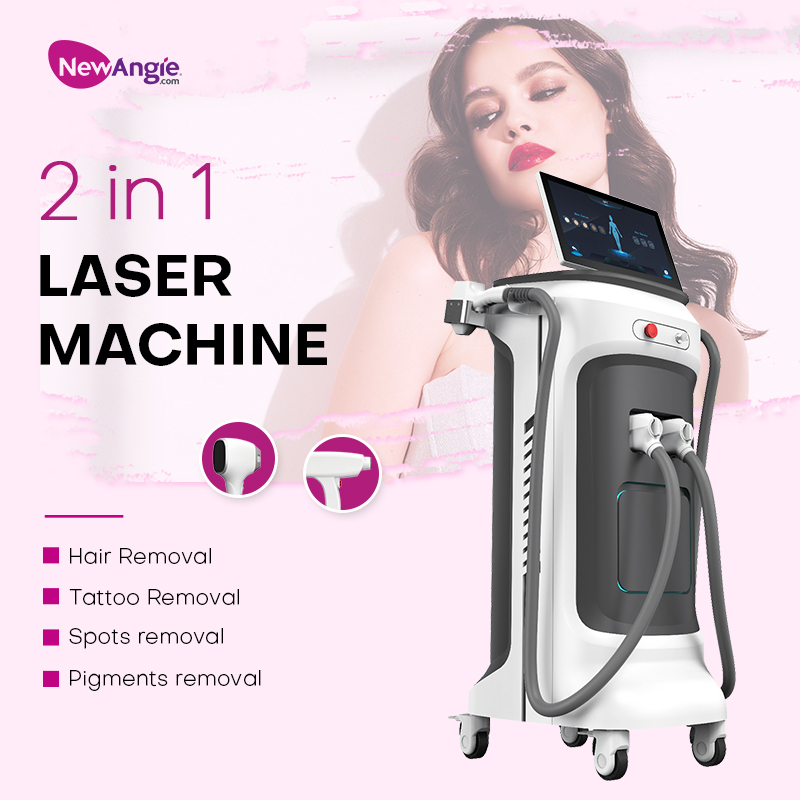 2 In 1 808+Yag Laser Machine Pigment Hair Removal