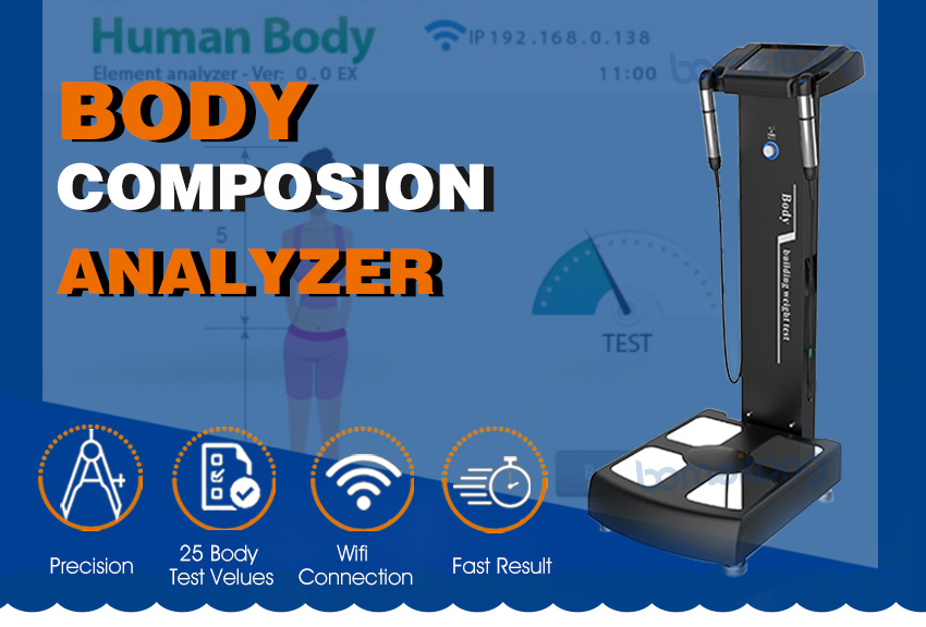 Body composition analysis machine bio impedance fat weight test 25 outputs