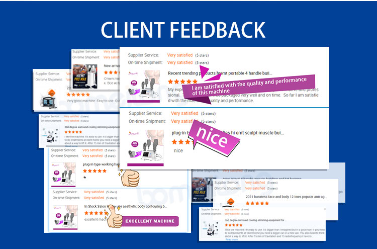 Portable HIEMT EMS 4 Handles Body Sculpt Machine Build Muscle Fat Burning