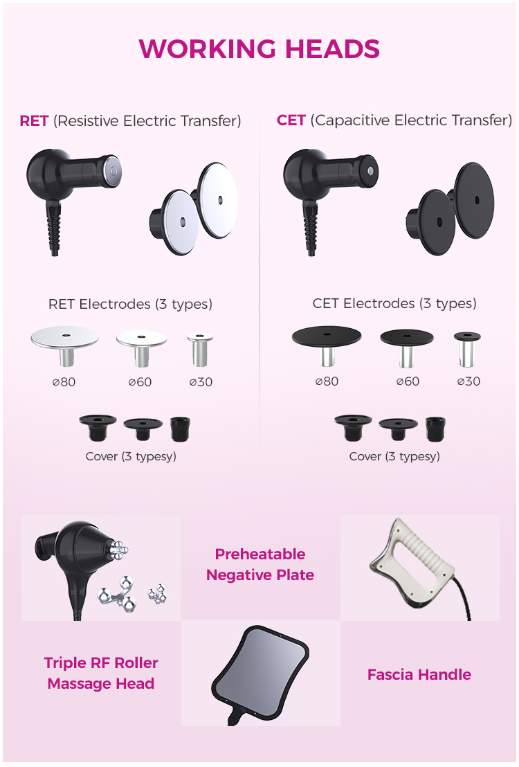 448K+20K Ret Cet Smart Tecar Physical Therapy Radiofrequency Pain Relief Slimming Machine