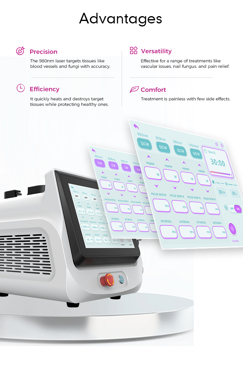 980 Physiotherapy Instrument with Diode Laser for Pain Relief And High-Intensity Therapy