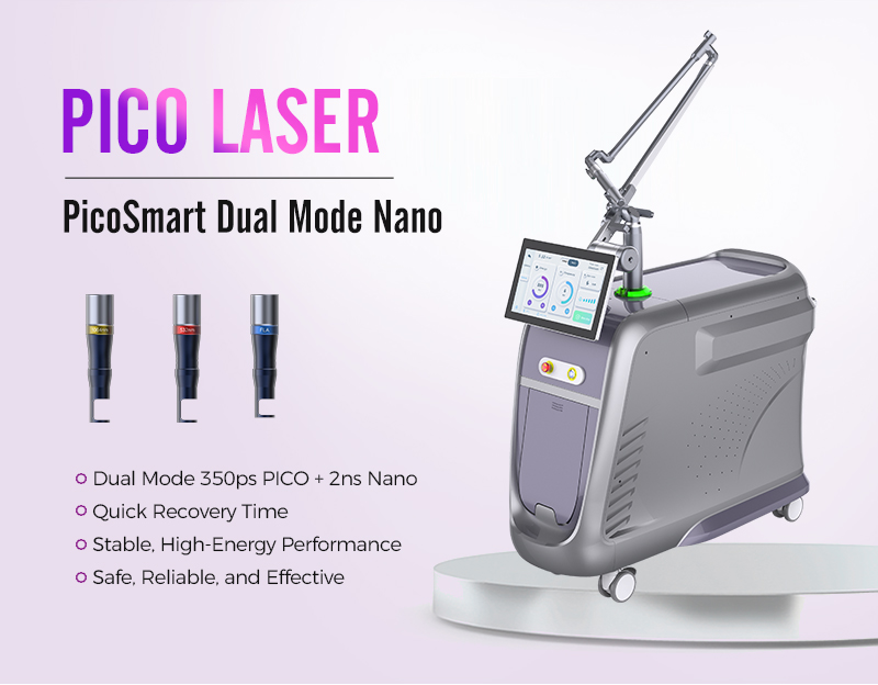Pico & Nano Laser for Professional Use with Dual Pulse Mode 350ps PlCO + 2ns Nano 532nm 1064nm