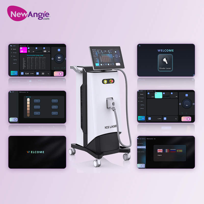 Fast And New Diode Laser Ice Laser Hair Removal Machine 808nm