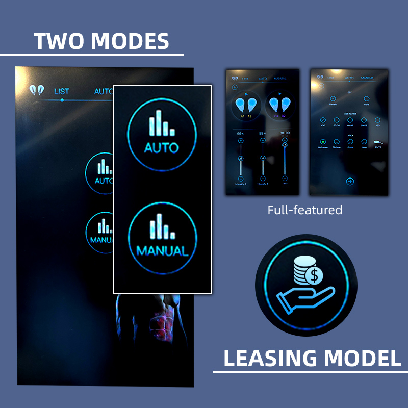 Smart touch screen emsculpt machine