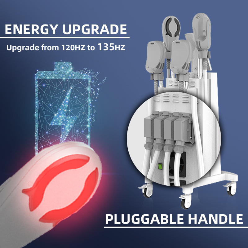 HIEMT Body Sculpt Build Muscle Machine Ems 4 Handles 7 Tesla Electromagnetic