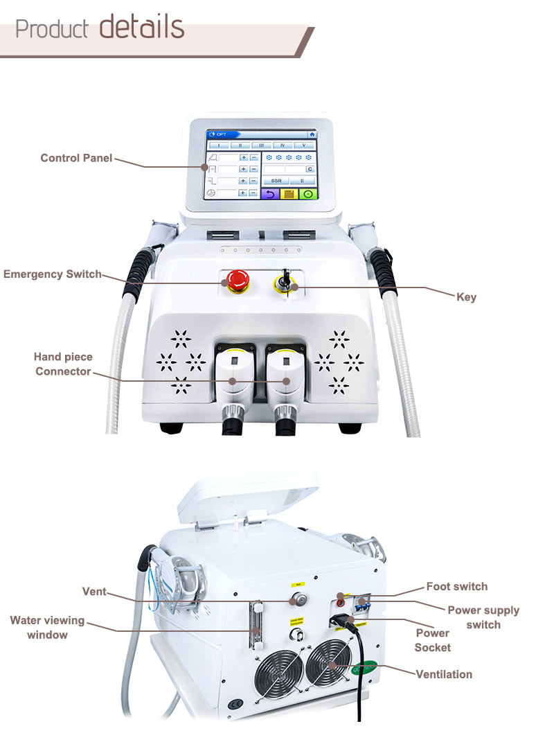 ipl hair removal skin rejuvenation machine