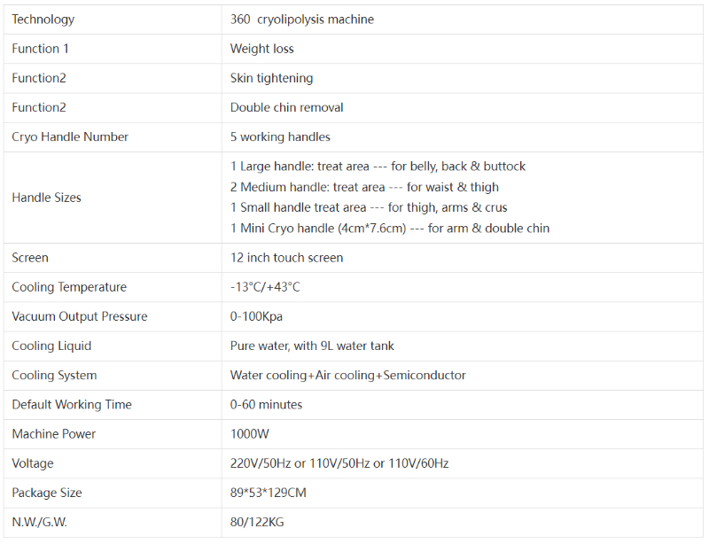 cryolipolysis weight loss machine